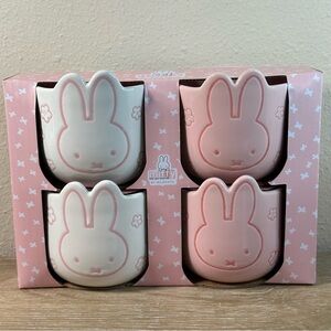 Miffy by Magenta Ceramic Bunny Ramekin Set Pink & White Set of 4 New